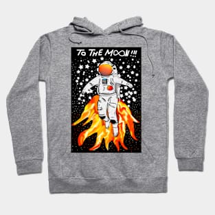 To The Moon !!!! (black background) Hoodie